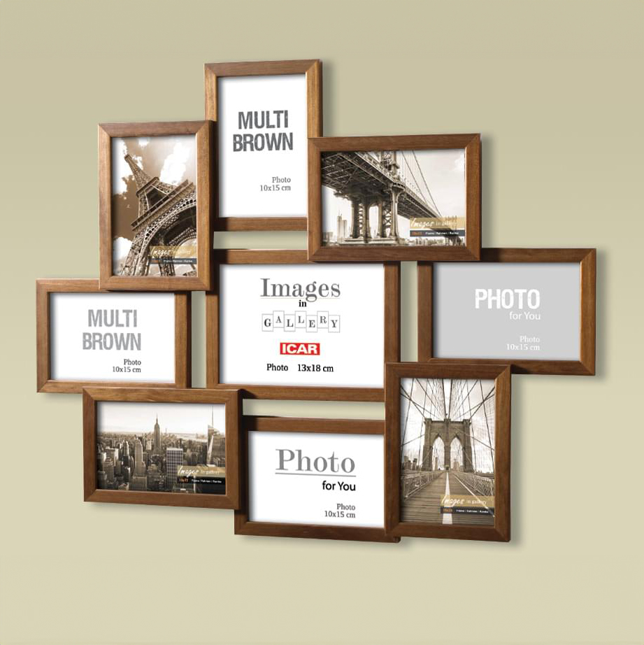 Holzrahmen Galerie MULTI BROWN 91 4N dunkelbraun